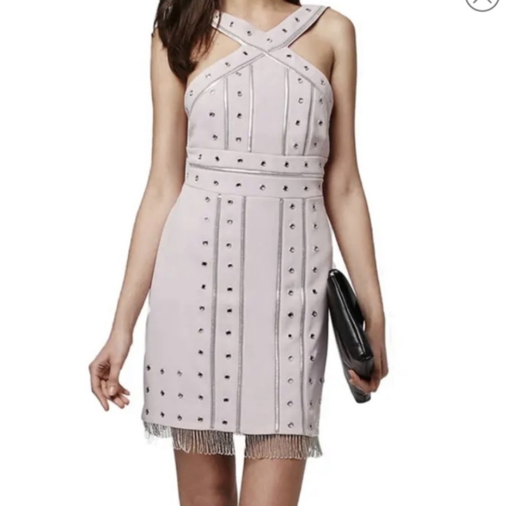 Topshop limited edition grommet chain mini dress NEW